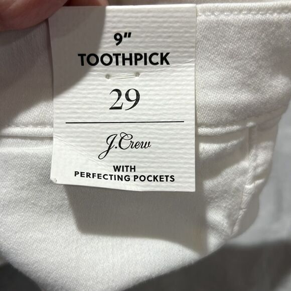 J. Crew 9" mid-rise toothpick jean in white size 29 NWT - Picture 7 of 11